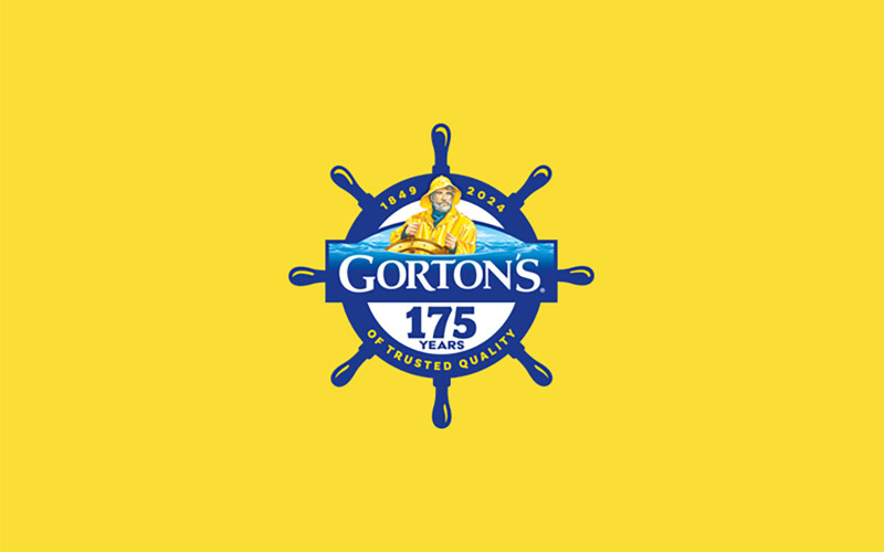 A Gorton's logo celebrating 175 years in business