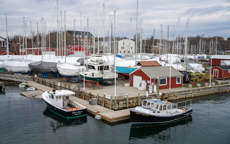 The port of Rockland, Maine, U.S.A.
