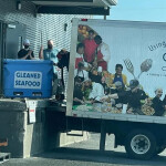 A shipment of gleaned seafood being delivered to a local food pantry