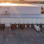 An aerial view of a Lineage cold storage facility