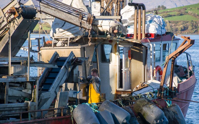 An Irish mussel-farming vessel