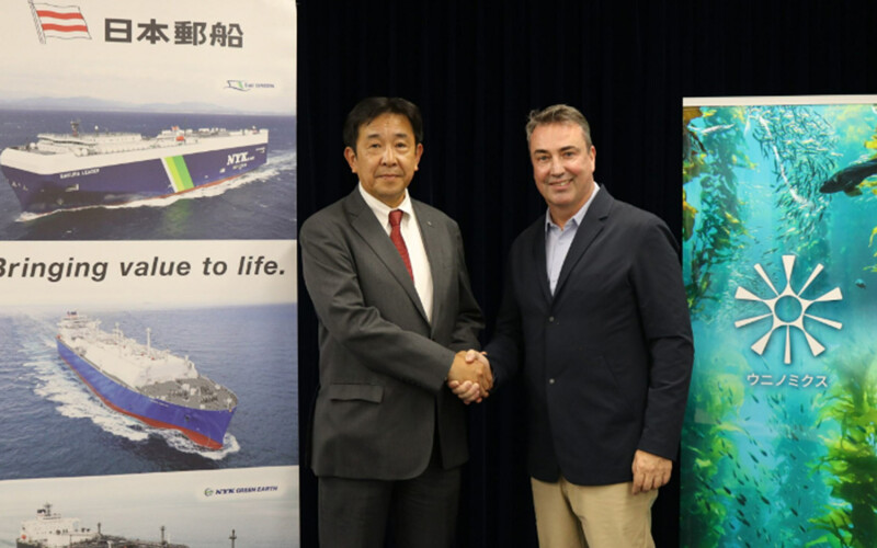NYK Executive Officer Shinichi Yanagisawa and Verdant Bloom Chair and CEO Giles Cadman