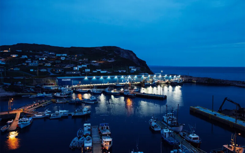 An aerial view of Quinlan Brothers' Bay de Verde, Newfoundland-based facility.