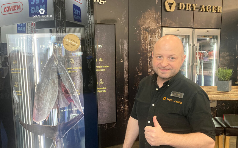 Dry-Ager “meat sommelier” Dominik Koch at the 2024 Seafood Expo Global