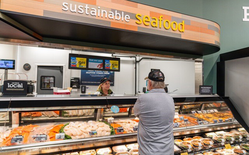 A Hannaford Supermarkets seafood counter