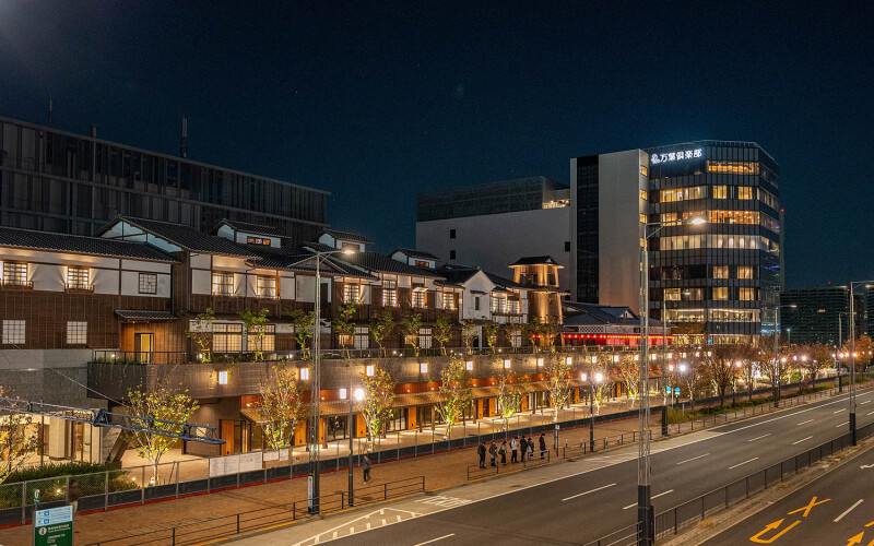 A new shopping complex next to the Toyosu fish market in Tokyo, Japan