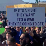 International Longshoremen's Association rallying to indicate they could strike if wage agreements aren't met