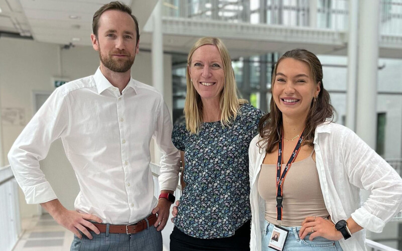 Regenics CEO Karl Rasmus Bryn, Chief Scientific Officer Karin Gilljam, and wound care researcher Mathea Hannah Roti Egli