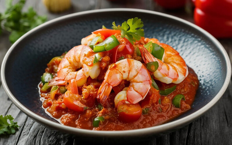 A dish of shrimp creole