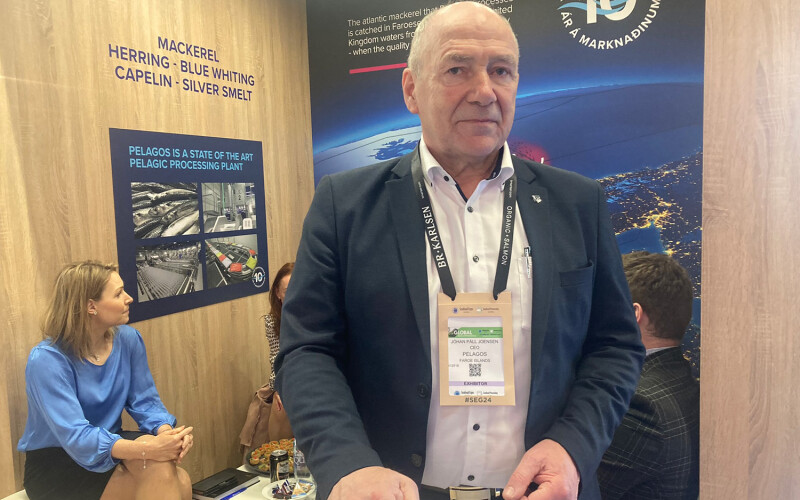 Pelagos CEO Jóhan Páll Joensen at the 2024 Seafood Expo Global