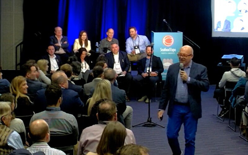 Panel members at the 2024 SENA Panel presentation “How the World’s Largest Retailers, Seafood Brands, and Partners are Building a New Process to Meet ESG Standards”