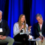 University of Miami Professor and Director of Aquaculture Daniel Benetti; Bristol Seafood Business Development Manager Heather Moretti; and San Isidro Seafood President Philip Walsh during the SENA Panel: Aquaculture Today. Aquaculture Tomorrow.