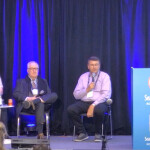 Culimer USA CEO Michael McNicholas, True World Group President Robert Bleu, Blue Ocean Mariculture CEO Dick Jones, and National Fisheries Institute Senior Market Analyst and Director of Programs Richard Barry during the SENA Panel: The NFI Sushi Council: A Pre-Competitive Collaboration for Food Safety