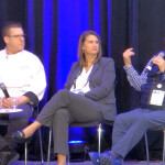 North Coast Seafoods Chief Director of Innovation and Development Andrew Wilkinson; Searenity Seafoods Founder/President Lauren Enz; and UMass Amherst Executive Director, Auxiliary Enterprises Ken Toong during the SENA Panel: Sustainable Seaweed Making Waves in Restaurants Across the Country