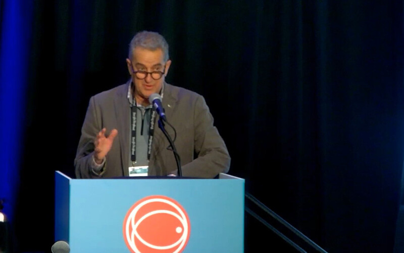 Global Seafood Alliance Director of Market Development for Latin America William Hoenig introducing the SENA conference panel: Using the Power of Markets to Grow and Consolidate Fisheries Improvement Projects in Mexico