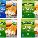 A Van de Kamp and three Mrs. Paul's seafood packages