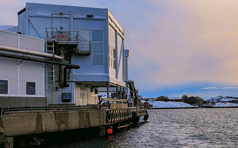 A Masoval facility on the edge of the water in Norway