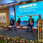 Officials on stage at the BOBP-IGO meeting