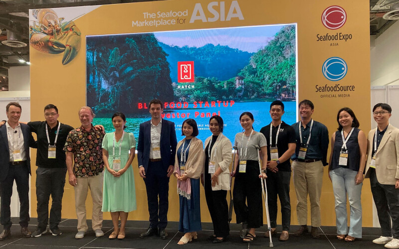 Participants in the start-up showcase at Seafood Expo Asia