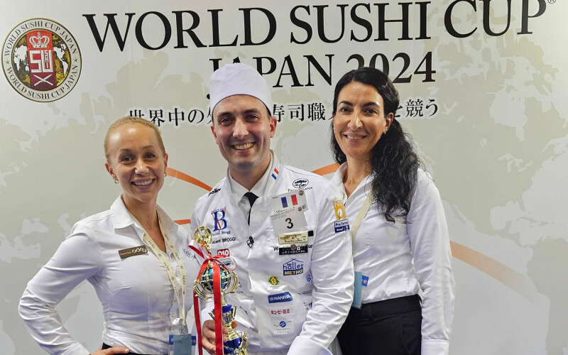 Ode Sales Manager Cathrin O. Rabben, Chef Vincent Broggi, and Else Nalbant, another Ode sales manager