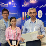 Kingspan Southeast Asia Business Development Manager Jarlath Farmer (right) at the 2024 Seafood Expo Asia