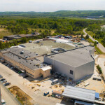 An aerial view of the exterior of a Graal Group processing facility in Poland