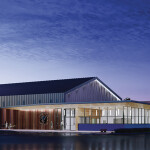 Renderings of the University of Maine's new Sustainable Aquaculture Workforce Innovation Center (SAWIC) facility