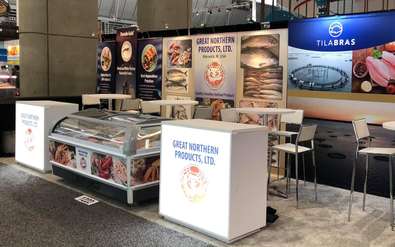The Great Northern Products booth at Seafood Expo North America