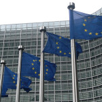 A large building in Brussels, Belgium, known as the Berlaymont building, the seat of the European Commission