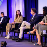 Panelists speaking at the Global Shrimp Forum's Finance and Investment Summit