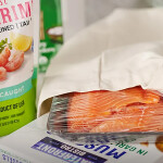 Albertsons seafood products, including shrimp, mussels, and salmon fillets
