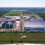 An aerial view of Atlantic Sapphire's Miami, Florida, U.S.A.-based facility