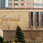 An exterior shot of an Eddie V's restaurant in Boston, Massachusetts, U.S.A.