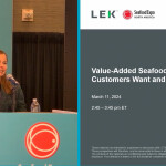 L.E.K. Consulting Managing Director Claire Morgan presenting the SENA Video: Value-Added Seafood – What Customers Want and How to Win