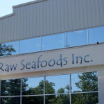The front exterior of Raw Seafoods' facility in Fall River, Massachusetts.