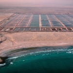 An aerial view of Fisheries Development Oman's shrimp aquaculture project.