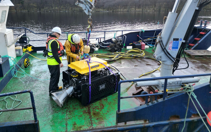 A photo of Underwater Contracting's Foover machine, which removes salmon mortalities