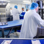 A worker on the processing line of Copernus Fresh Fish in Hull, U.K.