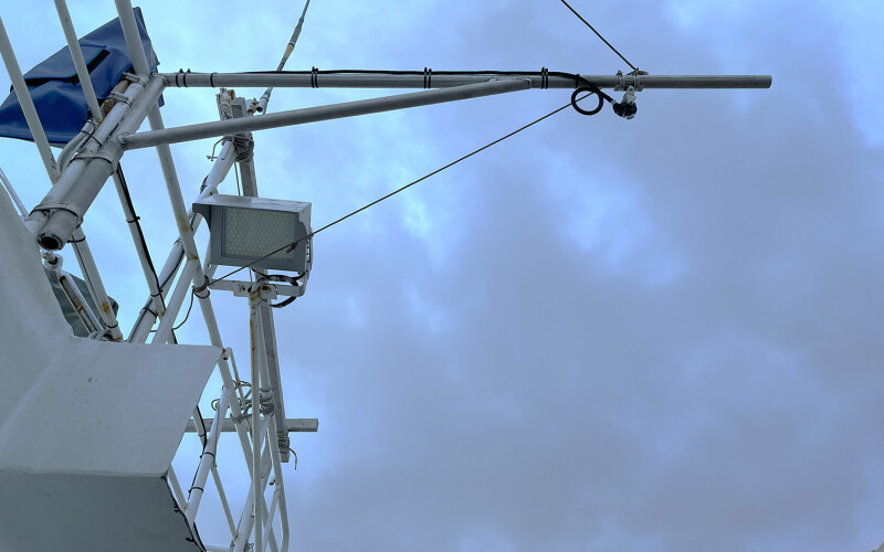 A FlyWire camera on a tuna-fishing vessel