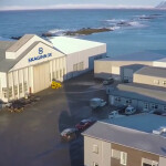 An aerial view of Skaginn 3X's manufacturing facility in Akranes, Iceland