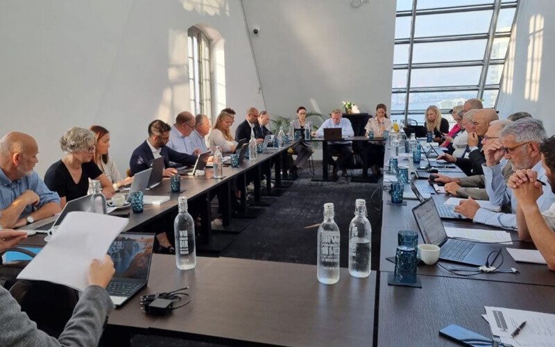 A photo of seafood industry players gathered at the AIPCE-CEP's 65th General Assembly in Hamburg, Germany