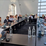 A photo of seafood industry players gathered at the AIPCE-CEP's 65th General Assembly in Hamburg, Germany