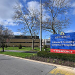 Howard County Hospital entrance in Jessup, Maryland