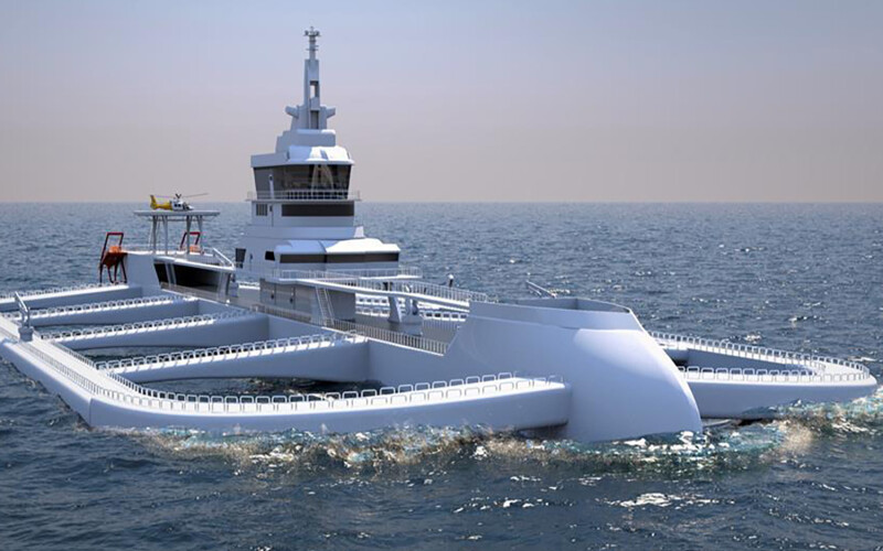 A rendering of Ocean Ark's vessel concept