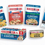 Some of Bumble Bee's new products, including albacore packets and canned shrimp