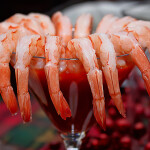 Shrimp cocktail in a martini glass