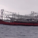 A photo of a Chinese fishing vessel.