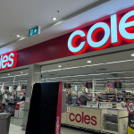 The exterior of a Coles supermarket in Australia