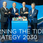 The Thai Union Group executives who introduced Strategy 2030: Ludovic Garnier, Chief Financial Officer, Thiraphong Chansiri, President and CEO, Paul Herholz, Chief Strategy & Transformation Officer, all Thai Union Group PCL, and Roy Chan, Chair of Executive Committee, i-Tail Corporation