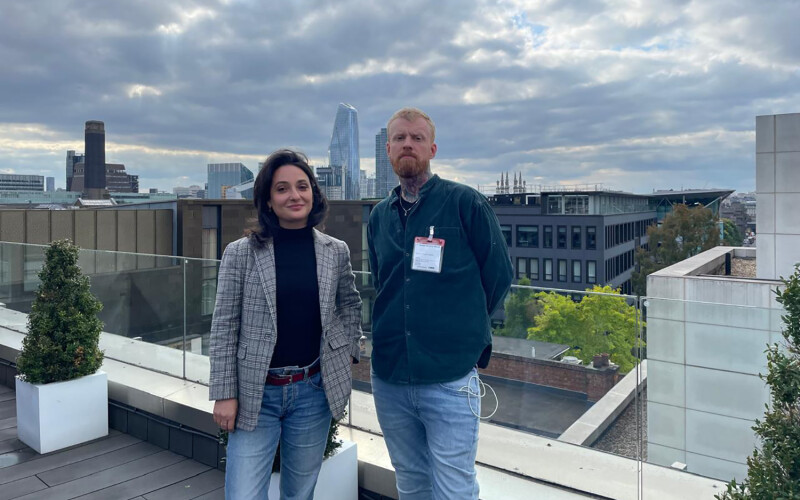 Odee Friðriksson and his lawyer Andra Matei in London